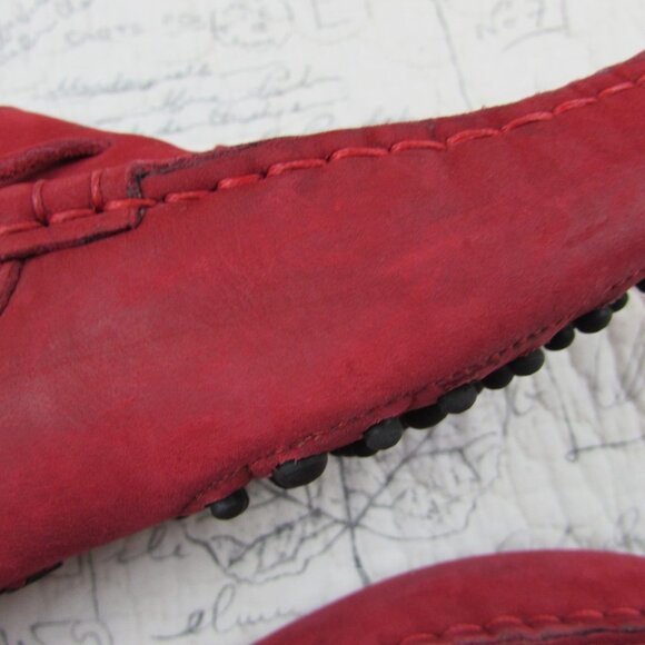 Laurent Effel Women's Shoes Red Driving tassels Loafer Flats EU 39 Made In Italy - Picture 11 of 12